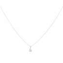 18ct White Gold 0.20ct Brilliant Cut Diamond Solitaire Pendant And Chain 16"