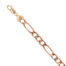 9ct Yellow And Rose Gold Figaro Bracelet 9"