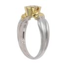 18ct Yellow And White Gold 0.58ct Brilliant Cut Diamond Solitaire Ring