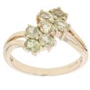 9ct Yellow Gold Peridot Cluster Ring