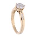 18ct Yellow Gold 0.33ct Diamond Cluster Ring