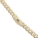 14ct Yellow Gold Monaco Patterned Curb Classic Flex Lock Chain 24"