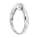 9ct White Gold Five Stone Cubic Zirconia Twist Ring