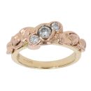 9ct Yellow And Rose Gold 0.30ct Diamond Trilogy Windsor Clogau Ring