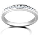 9 Carat White Gold 10pts Channel Set Half Eternity Ring