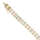 18ct Yellow, White And Rose Gold Fancy Bracelet 7"