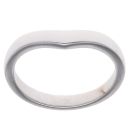 9ct White Gold Plain Wishbone Ring