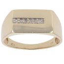 9ct Yellow Gold 0.05ct Diamond Signet Ring