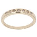 9ct Yellow Gold 0.20ct Brown Diamond Eternity Ring