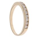 9ct Yellow Gold 0.25ct Brilliant Cut Diamond Half Eternity Ring