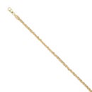 9ct Yellow Gold Crisscross Bracelet 7.5"