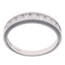 18ct White Gold 0.50ct Brilliant Cut Diamond Half Eternity Ring
