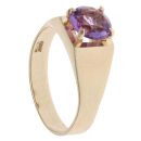 9ct Yellow Gold Amethyst Single Stone Ring