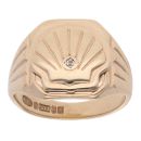 9ct Yellow Gold 0.05ct Diamond Signet Ring