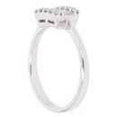 18ct White Gold 0.50ct Brilliant And Baguette Cut Diamond Cluster Ring
