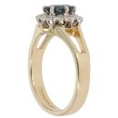 18ct Yellow Gold 0.10ct Diamond And Sapphire Cluster Ring