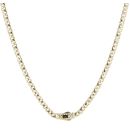 14ct Yellow Gold Monaco Patterned Curb Alternate Flex Lock Chain 20"