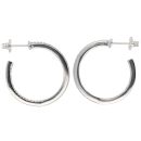 Silver Cubic Zirconia Hoop Earrings by Icesia