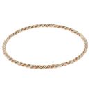 9ct Yellow, White And Rose Gold Twist Bangle