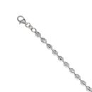 Silver Diamond Cut Bead Bracelet 7" By Icesia