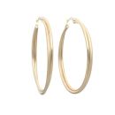14ct Yellow Gold Polished And Matt Hoop Earrings