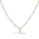 9ct Yellow Gold Figaro T-Bar Chain 22"