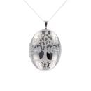 Silver Tree Of Life Locket And Chain 18"