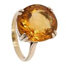9ct Yellow Gold Citrine Single Stone Ring