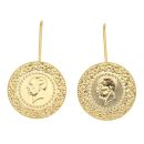 14ct Yellow Gold Coin Drop Earrings