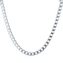 9ct White Gold Curb Chain 18"