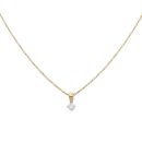 18ct Yellow Gold 0.25ct Brilliant Cut Diamond Solitaire Pendant And Chain 16"