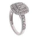 9ct White Gold 0.75ct Brilliant Cut Diamond Cluster Ring