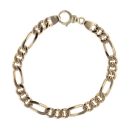 9ct Yellow Gold Figaro Bracelet 9.5"