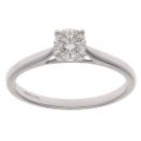 9ct White Gold 0.33ct Brilliant Cut Diamond Solitaire Ring