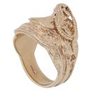 9ct Yellow Gold Patterned Saddle Ring