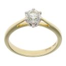 18ct Yellow Gold 0.50ct Tinted Brilliant Cut Diamond Solitaire Ring