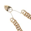 9ct Yellow Gold Heart Lock Charm Bracelet 7"