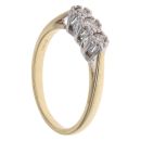 18ct Yellow Gold 0.25ct Brilliant Cut Diamond Graduated Trilogy Ring