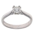 18ct White Gold 0.33ct Brilliant Cut Diamond Solitaire Ring