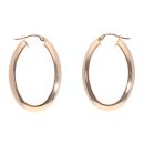 9ct Yellow Gold Oval Hoop Earrings