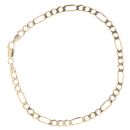 9ct Yellow Gold Figaro Bracelet 8.5"
