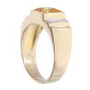 9ct Yellow Gold Citrine and Cubic Zirconia Dress Ring