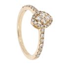 9ct Yellow Gold 0.51ct Diamond Marquise Cluster Ring by Anya Belle
