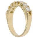 18ct Yellow Gold 0.75ct Brilliant Cut Diamond Half Eternity Ring