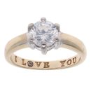 9ct Yellow Gold Cubic Zirconia Solitaire Ring