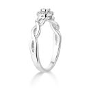 9ct White Gold 0.10ct Diamond Cluster Ring