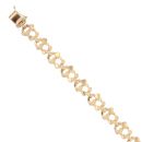 14ct Yellow Gold Nugget Bracelet 7"