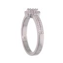 Sterling Silver Cubic Zirconia Cluster Ring by Icesia