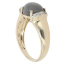 9ct Yellow Gold 0.05ct Diamond and Moonstone Dress Ring