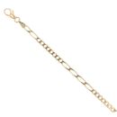 14ct Yellow Gold Figaro Bracelet 8.5"